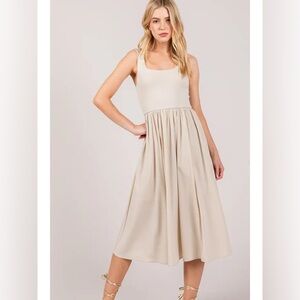 Urban Daisy -  Jersey Top and Woven Skirt Combi Dress by Lara Daisy